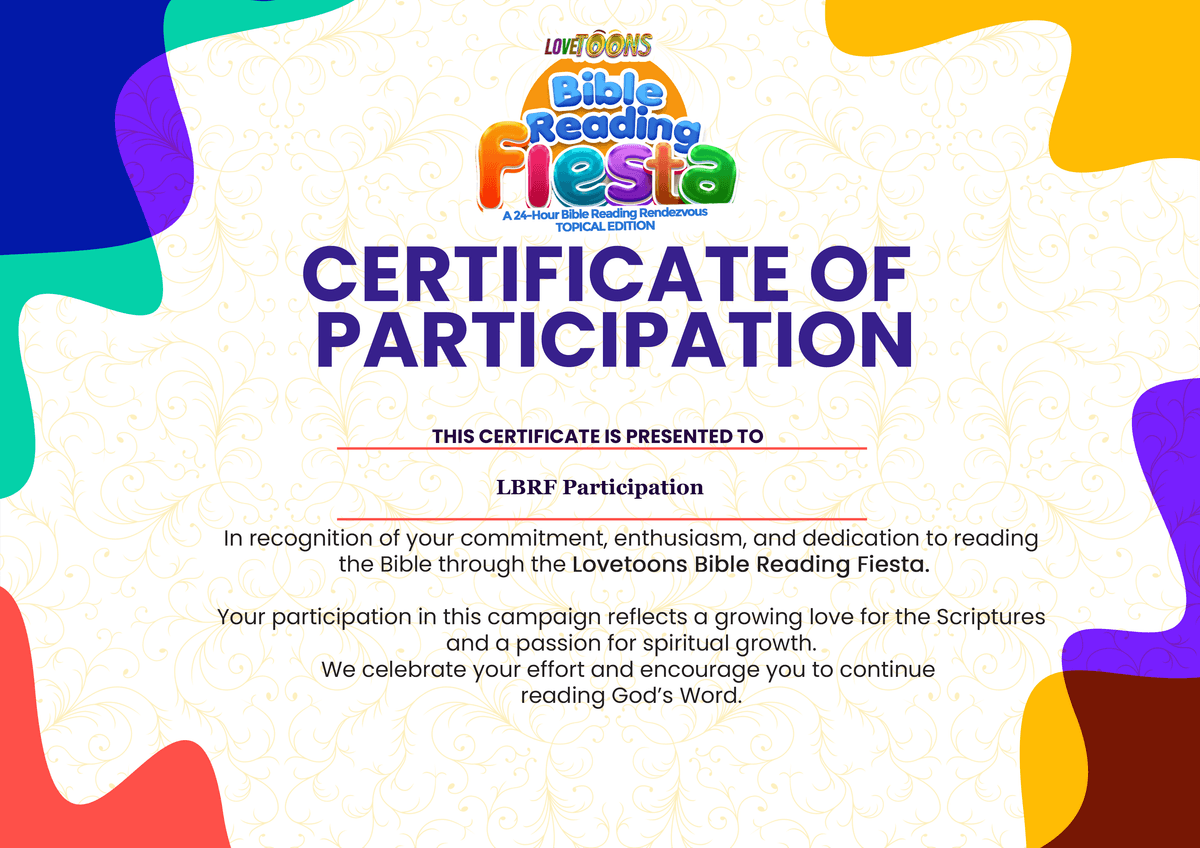 lovetoons bible reading fiesta